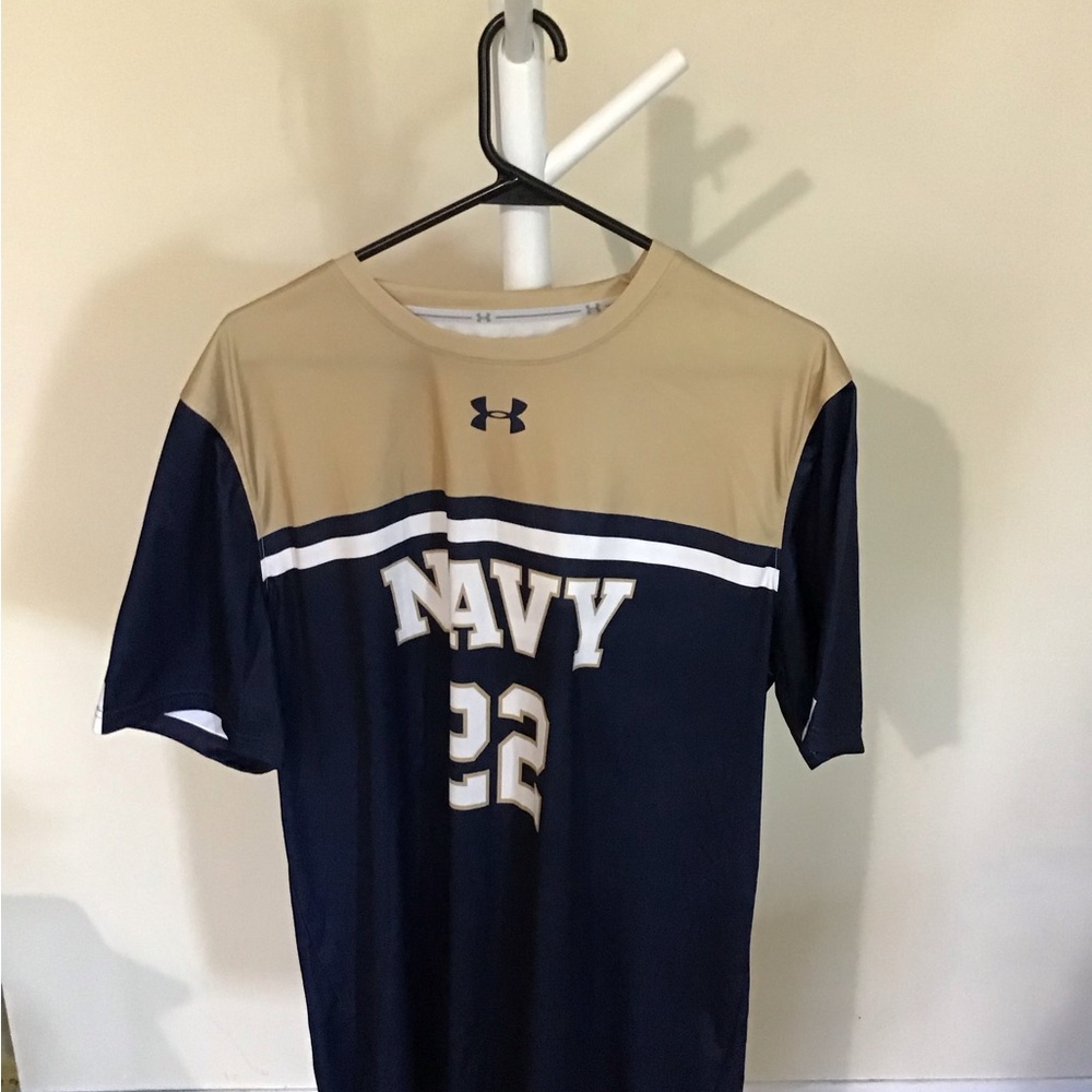 Under Armour Blue and Tan Athletic Jersey